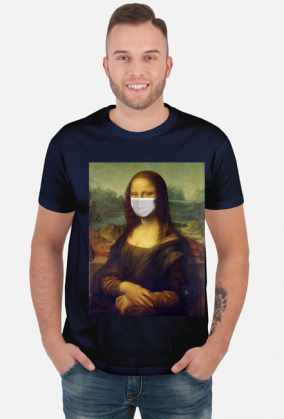 Mona Lisa w maseczce ochronnej koszulka