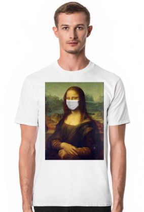 Mona Lisa w maseczce ochronnej koszulka