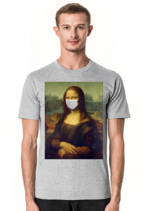 Mona Lisa w maseczce ochronnej koszulka