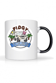 Piggy kubek z czarnym uchem