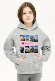 Bluza dziewczęca z kapturem I love Gozo