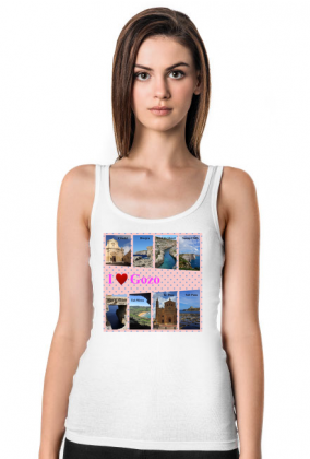 Koszulka na ramiączkach I love Gozo