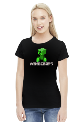 Minecraft creeper koszulka damska