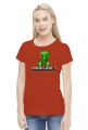 Minecraft creeper koszulka damska