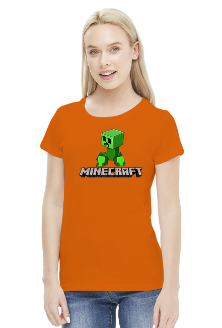 Minecraft creeper koszulka damska