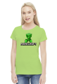 Minecraft creeper koszulka damska
