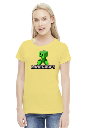 Minecraft creeper koszulka damska