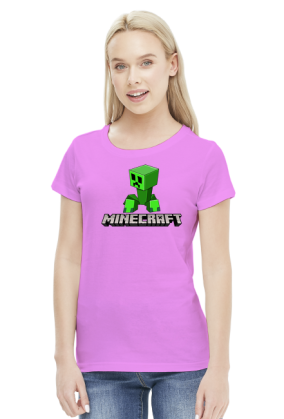 Minecraft creeper koszulka damska