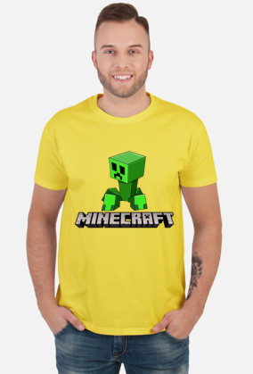 Minecraft creeper koszulka męska