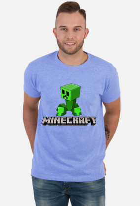 Minecraft creeper koszulka męska