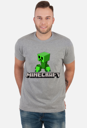 Minecraft creeper koszulka męska