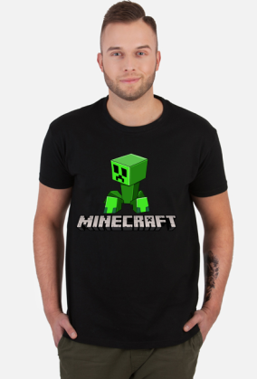 Minecraft creeper koszulka męska