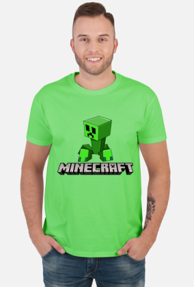 Minecraft creeper koszulka męska