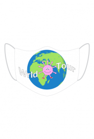 Antywirusowa maska Koronawirus world tour