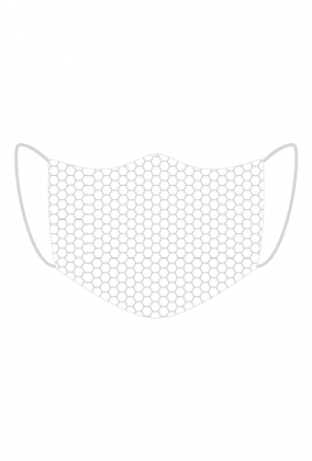 Maseczka scarlxrd biała white hexagon