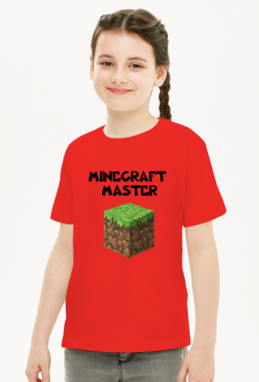 Koszulka dziewczęca minecraft master