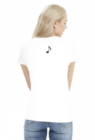 muzyka jest kobietą koszulka biała damska