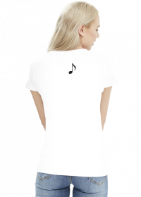 muzyka jest kobietą koszulka biała damska