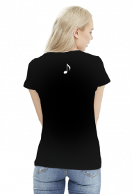 muzyka jest kobietą koszulka czarna damska