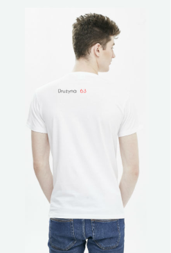 Koszulka męska biała "DRUŻYNA"