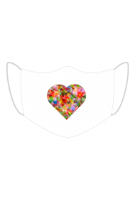 Maseczka ochronna z grafiką heart of colors