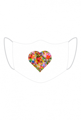 Maseczka ochronna z grafiką heart of colors