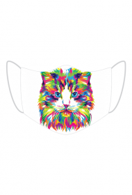 Maseczka ochronna z grafiką cat of colors