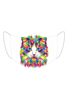 Maseczka ochronna z grafiką cat of colors