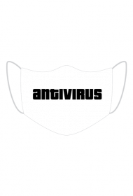 Maseczka ochronna z napisem antivirus