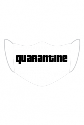 Maseczka ochronna z napisem quarantine