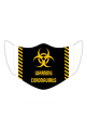 Maseczka ochronna z grafiką warning coronavirus