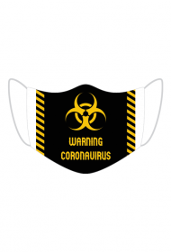 Maseczka ochronna z grafiką warning coronavirus