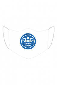 Maseczka ochronna z grafiką soap kills corona