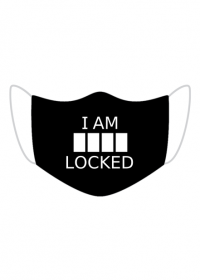 I am locked - Sherlock maska z nadrukiem