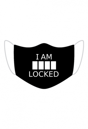 I am locked - Sherlock maska z nadrukiem
