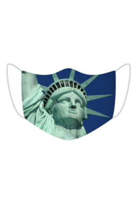 Kolorowa maseczka ochronna wielokrotnego uzytku Nowy Jork Statua Wolnosci