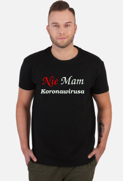 Nie mam koronawirusa, koszulka informująca innych.