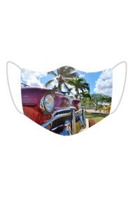 Kolorowa maseczka ochronna wielokrotnego uzytku Vintage Car 8