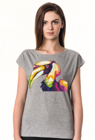 Koszulka z kolorowym ptakiem :)