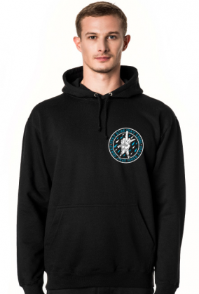 Stay Sharp logo two side dark gray hood