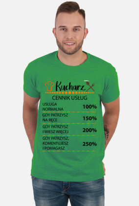 Kucharz. Prezent dla Kucharza. Koszulka dla Kucharza. Gotowanie