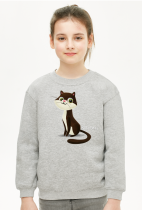 Kotek siedzący - bluza dla dziewczynki - śpiewanki.tv