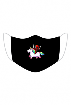 Maseczka deadpool na jednorożcu