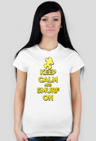 Keep Calm and Smurf on (woman)