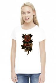 true ink skull girl white