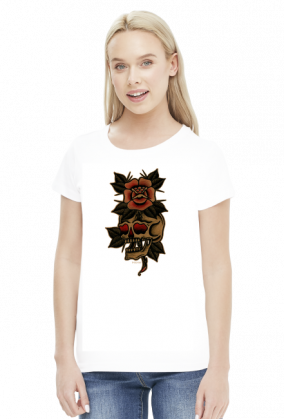 true ink skull girl white