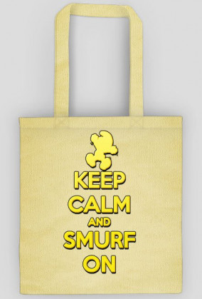 Keep Calm and Smurf on (eko bag)