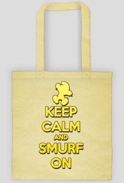 Keep Calm and Smurf on (eko bag)