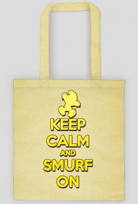 Keep Calm and Smurf on (eko bag)