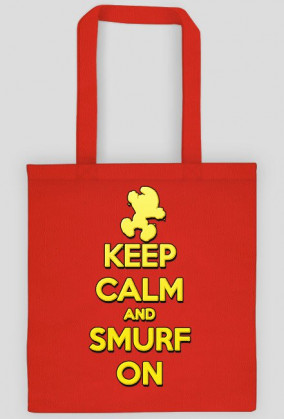 Keep Calm and Smurf on (eko bag)